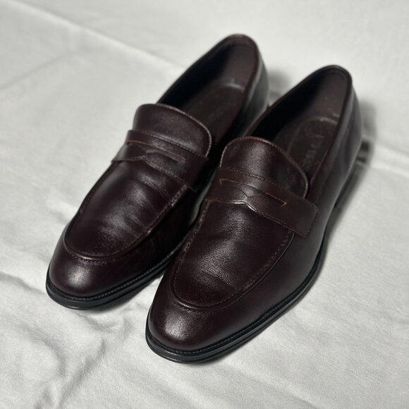 Express Dark Brown Leather Penny Loafers (Size 10.5) - Picture 2 of 8